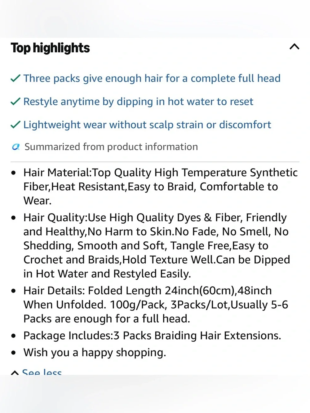 Kandkalon ombré braiding hair NWT